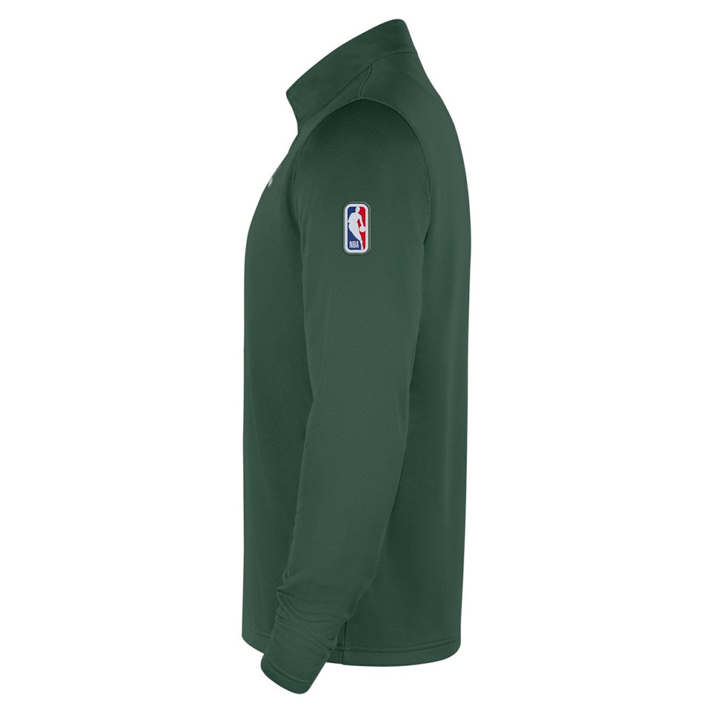 Nike - Milwaukee Bucks 2025/26 City Edition Remix Authentic Coaches Dri-FIT Half-Zip Top - Hunter Green