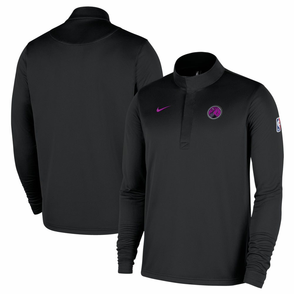 Nike - Minnesota Timberwolves 2025/26 City Edition Remix Authentic Coaches Dri-FIT Half-Zip Pullover - Black