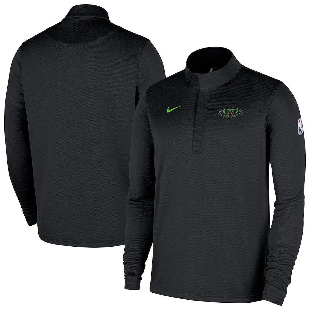 Nike - New Orleans Pelicans 2025/26 City Edition Remix Authentic Coaches Dri-FIT Half-Zip Top - Black