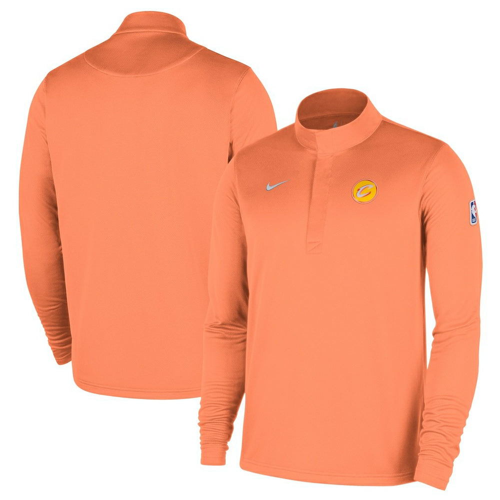 Nike - Cleveland Cavaliers 2025/26 City Edition Remix Authentic Coaches Dri-FIT Half-Zip Pullover - Orange