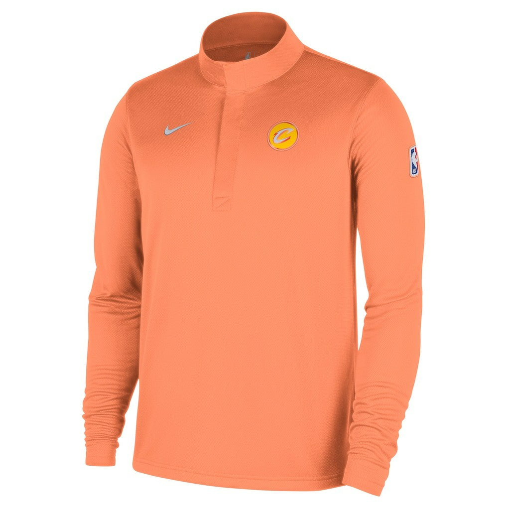 Nike - Cleveland Cavaliers 2025/26 City Edition Remix Authentic Coaches Dri-FIT Half-Zip Pullover - Orange