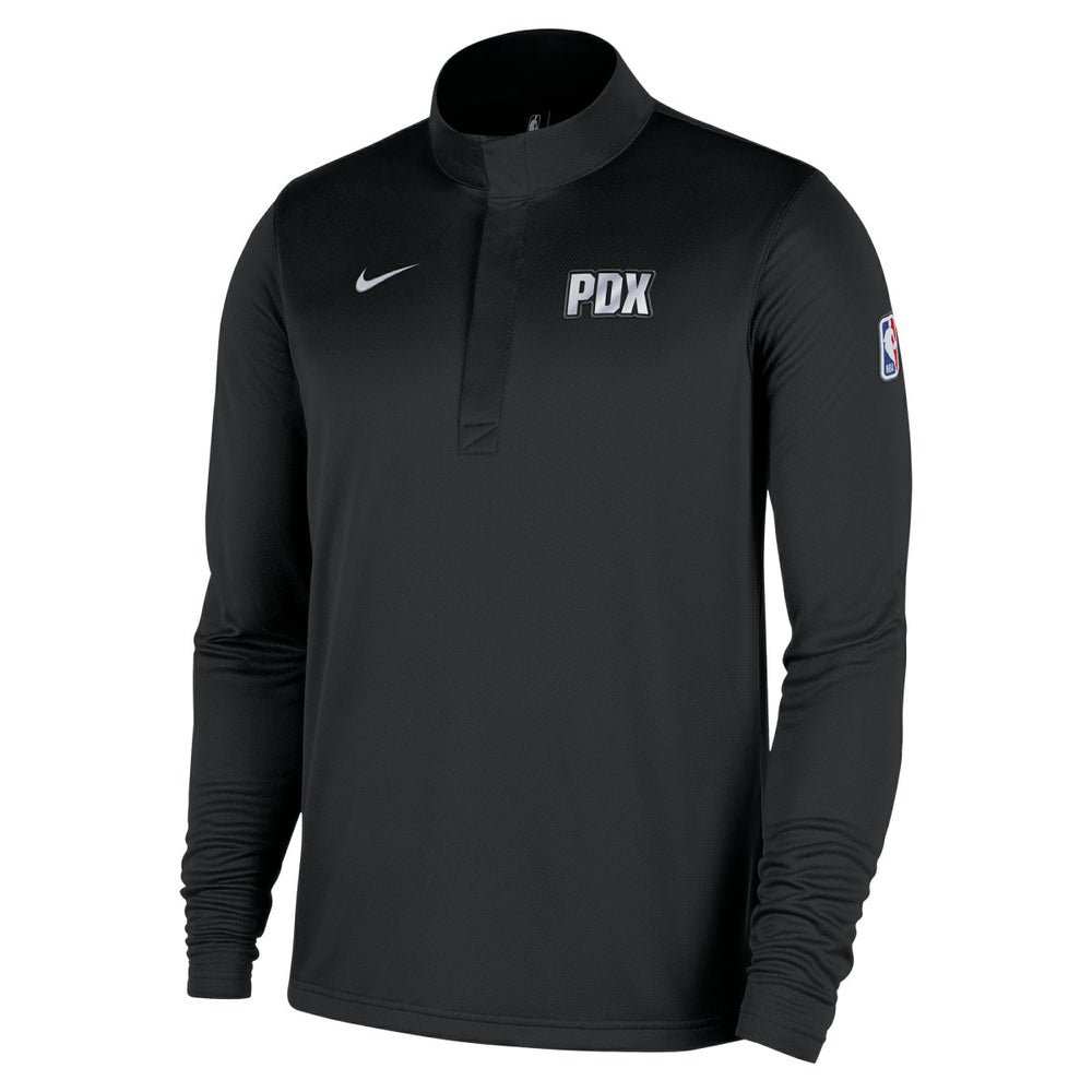 Nike - Portland Trail Blazers 2025/26 City Edition Remix Authentic Coaches Dri-FIT Half-Zip Top - Black