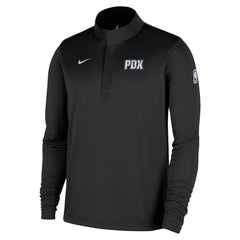 Nike - Portland Trail Blazers 2025/26 City Edition Remix Authentic Coaches Dri-FIT Half-Zip Top - Black