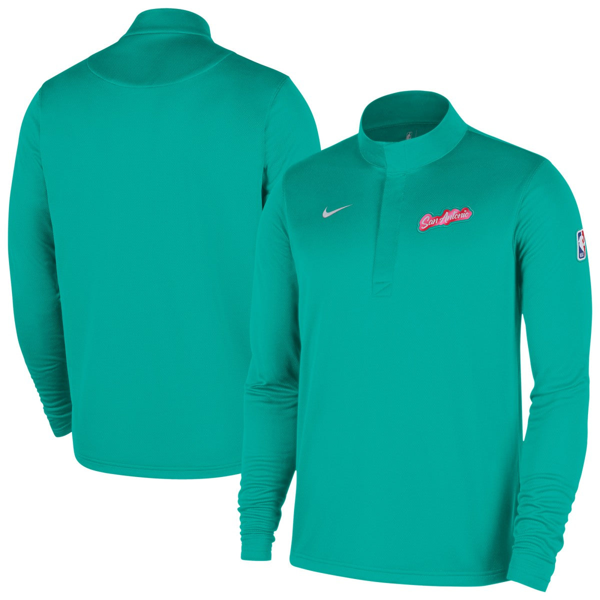 Nike - San Antonio Spurs 2025/26 City Edition Remix Authentic Coaches Dri-FIT Half-Zip Top - Green