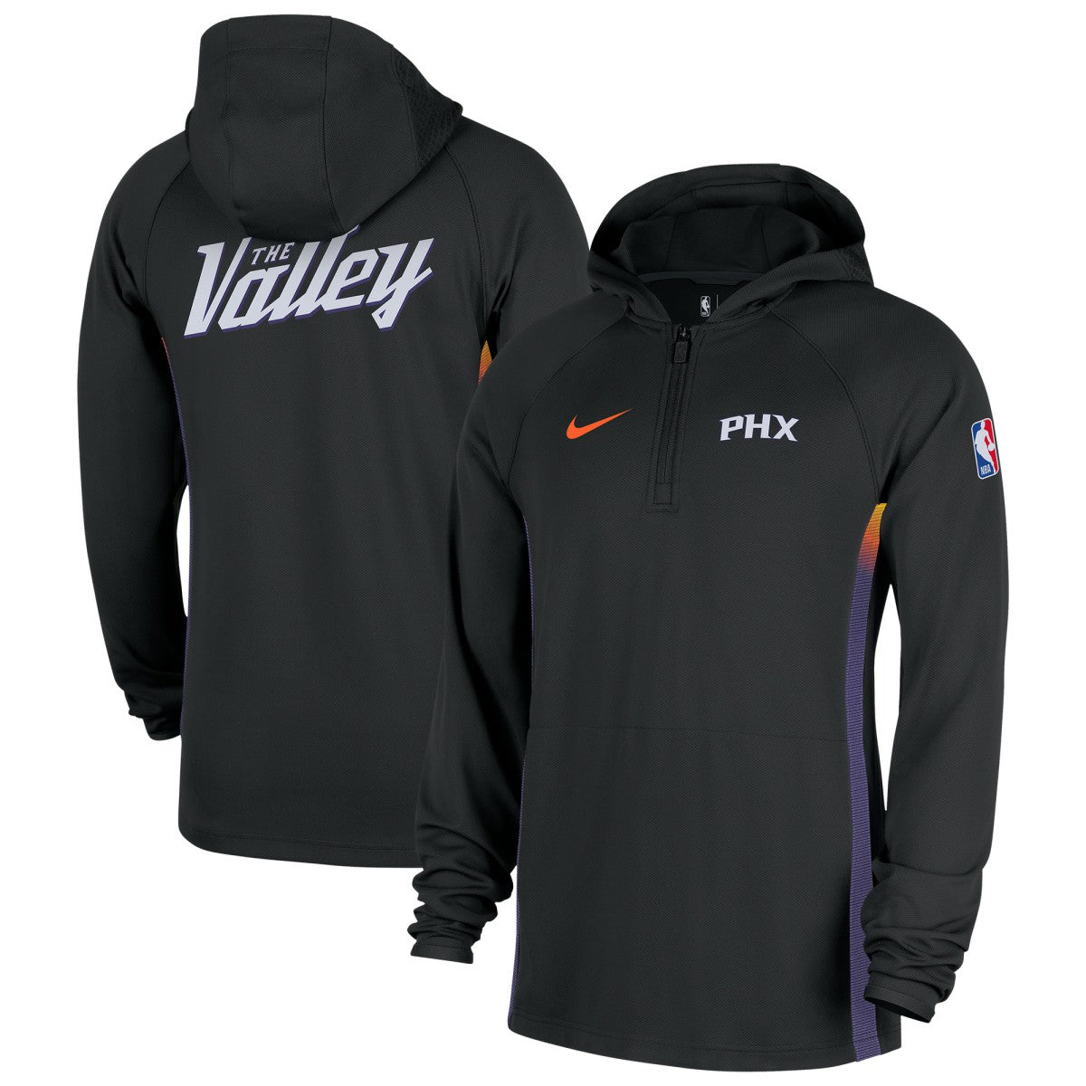 Nike - Phoenix Suns 2025/26 City Edition Remix Authentic On-Court Quarter-Zip Dri-FIT Hooded Jacket - Black