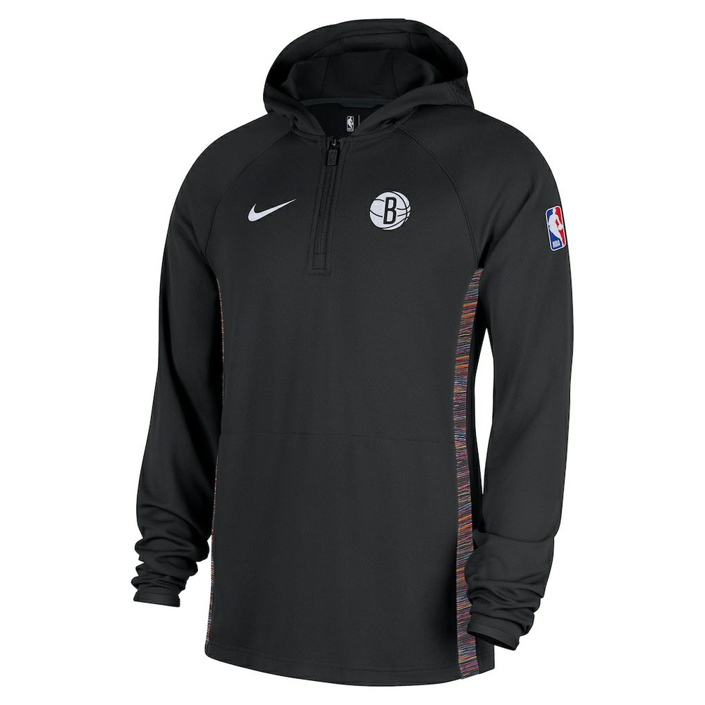 Nike - Brooklyn Nets 2025/26 City Edition Remix Authentic On-Court Quarter-Zip Dri-FIT Hooded Jacket - Black