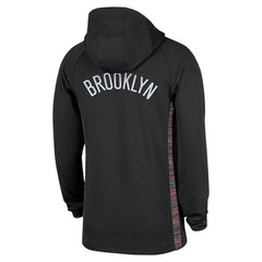 Nike - Brooklyn Nets 2025/26 City Edition Remix Authentic On-Court Quarter-Zip Dri-FIT Hooded Jacket - Black