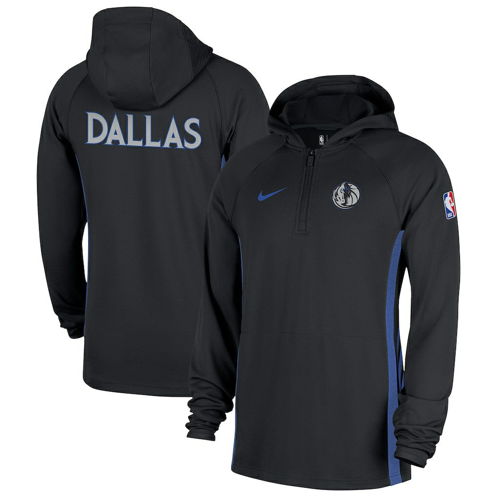 Nike - Dallas Mavericks 2025/26 City Edition Remix Authentic On-Court Quarter-Zip Dri-FIT Hooded Jacket - Black