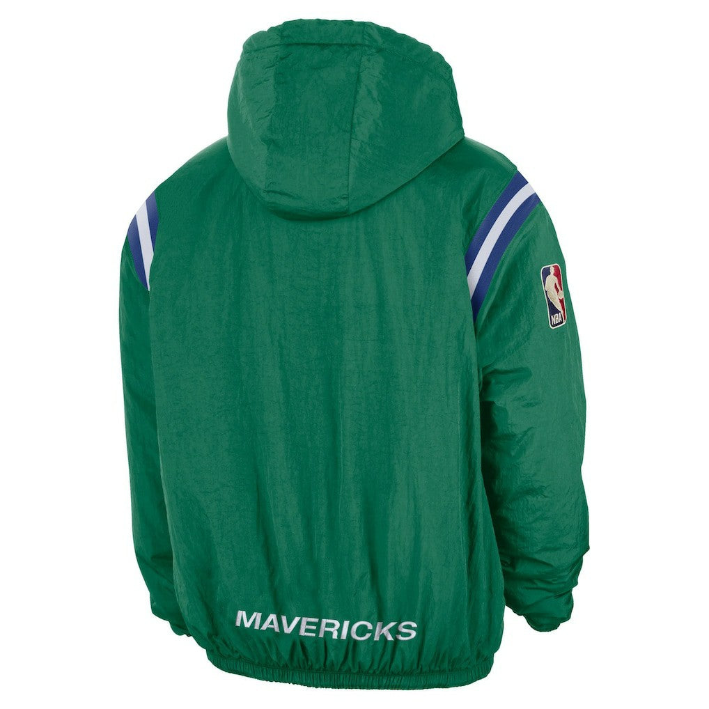 Nike - Dallas Mavericks Hardwood Classics Therma-FIT Half-Zip Hooded Windbreaker - Green