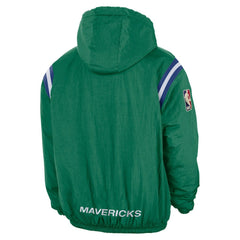 Nike - Dallas Mavericks Hardwood Classics Therma-FIT Half-Zip Hooded Windbreaker - Green