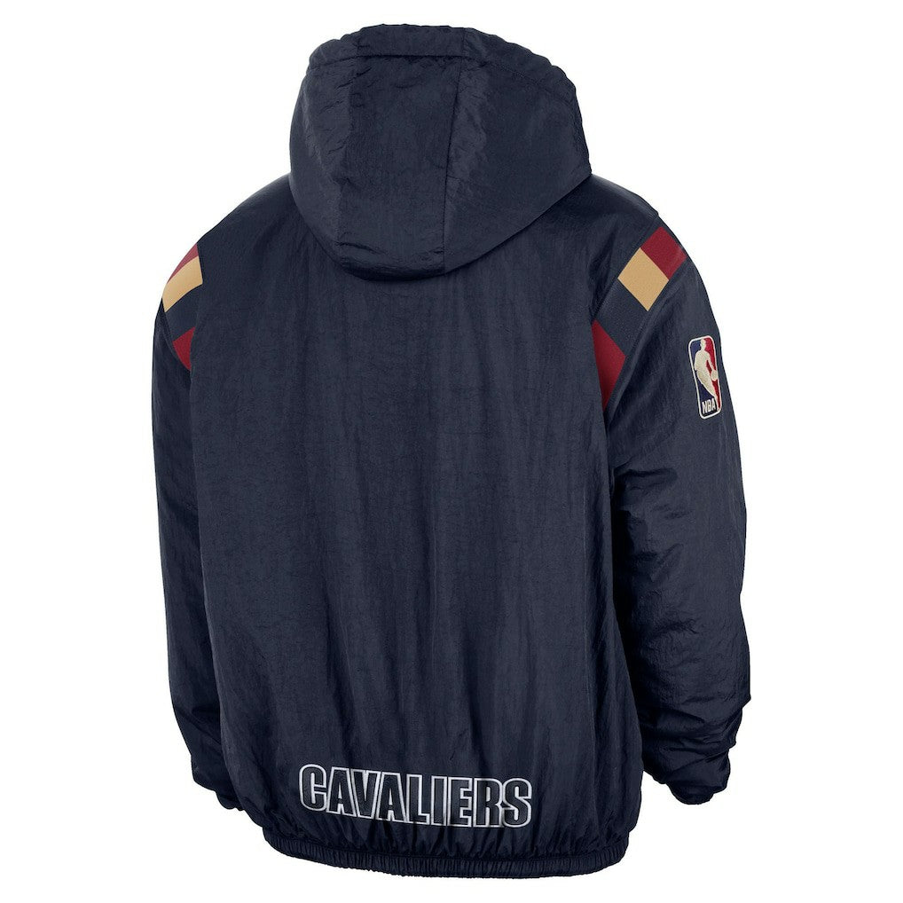 Nike - Cleveland Cavaliers Hardwood Classics Therma-FIT Half-Zip Hooded Windbreaker - Navy