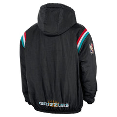 Nike - Memphis Grizzlies Hardwood Classics Therma-FIT Half-Zip Hooded Windbreaker - Black
