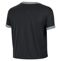 Nike - Minnesota Timberwolves Women's Classic Edition Hardwood Classics Essential Vintage Ringer T-Shirt - Black