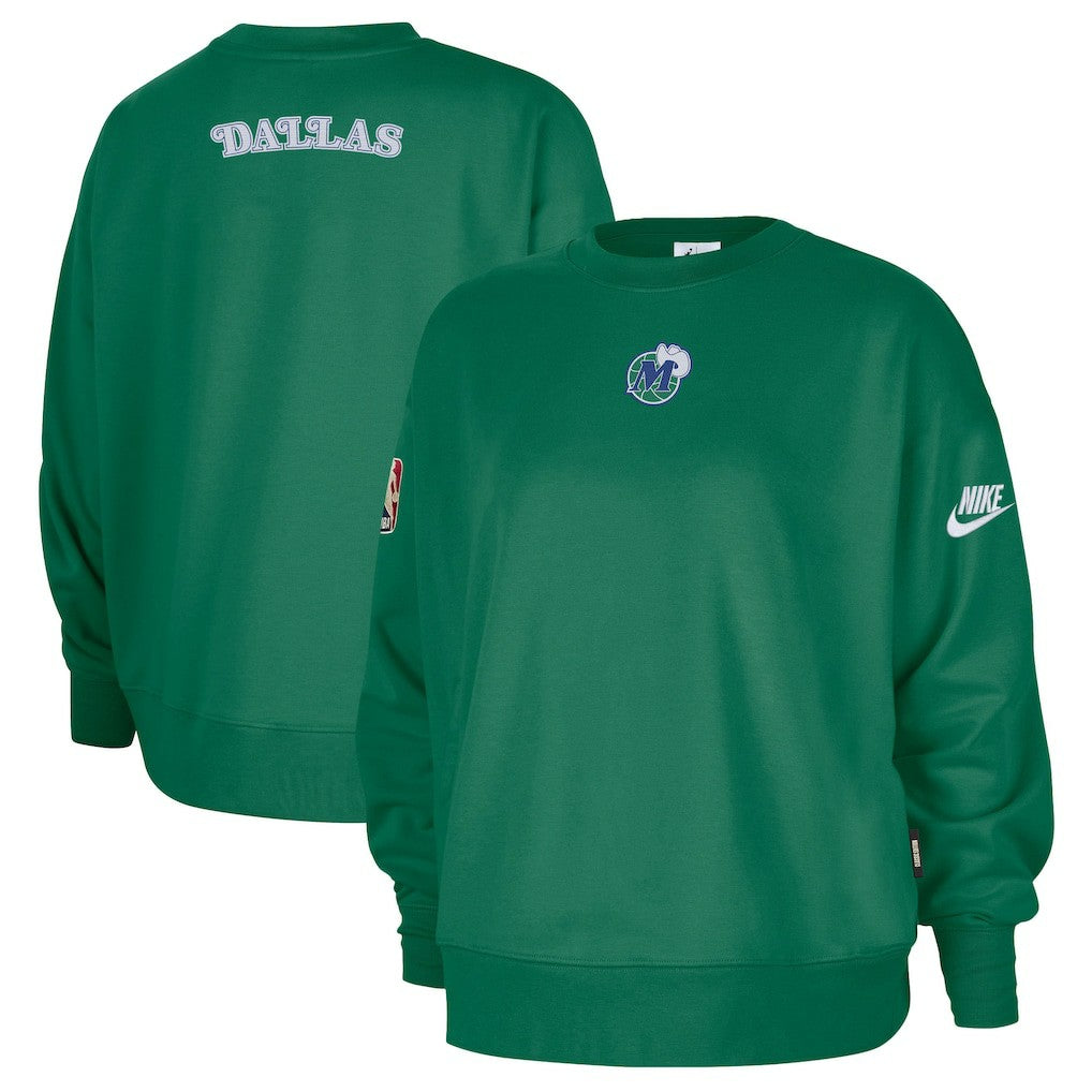Nike - Dallas Mavericks Women's Classic Edition Hardwood Classics Premium Phoenix Fleece Sweatshirt - Green