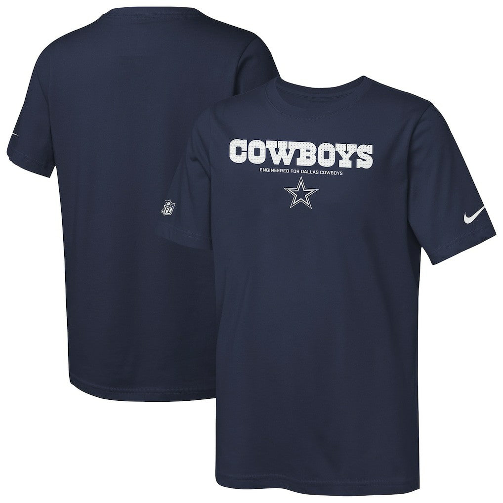 Dallas Cowboys Youth Sideline Team Issue T-Shirt Navy - Nike