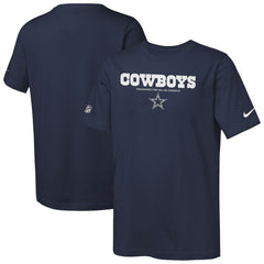 Dallas Cowboys Youth Sideline Team Issue T-Shirt Navy - Nike