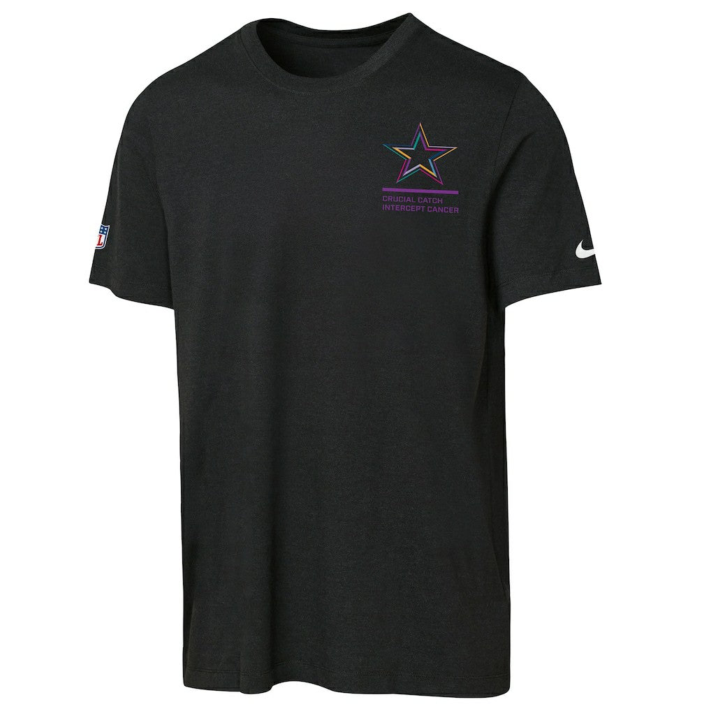 Dallas Cowboys Youth 2025 NFL Crucial Catch Tri-Blend Dri-FIT T-Shirt Black - Nike