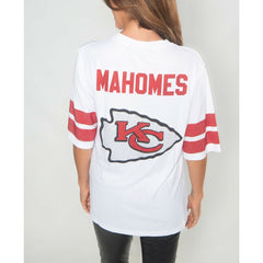 Kansas City Chiefs Cuce Women's Crystal V-Neck Tunic White - NFL