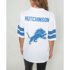 Aidan Hutchinson Detroit Lions Cuce Women's Crystal V-Neck Tunic White - NFL