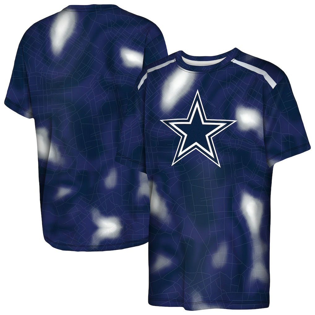 Dallas Cowboys Outerstuff Youth End Zone Dri-Tek T-Shirt Navy - NFL