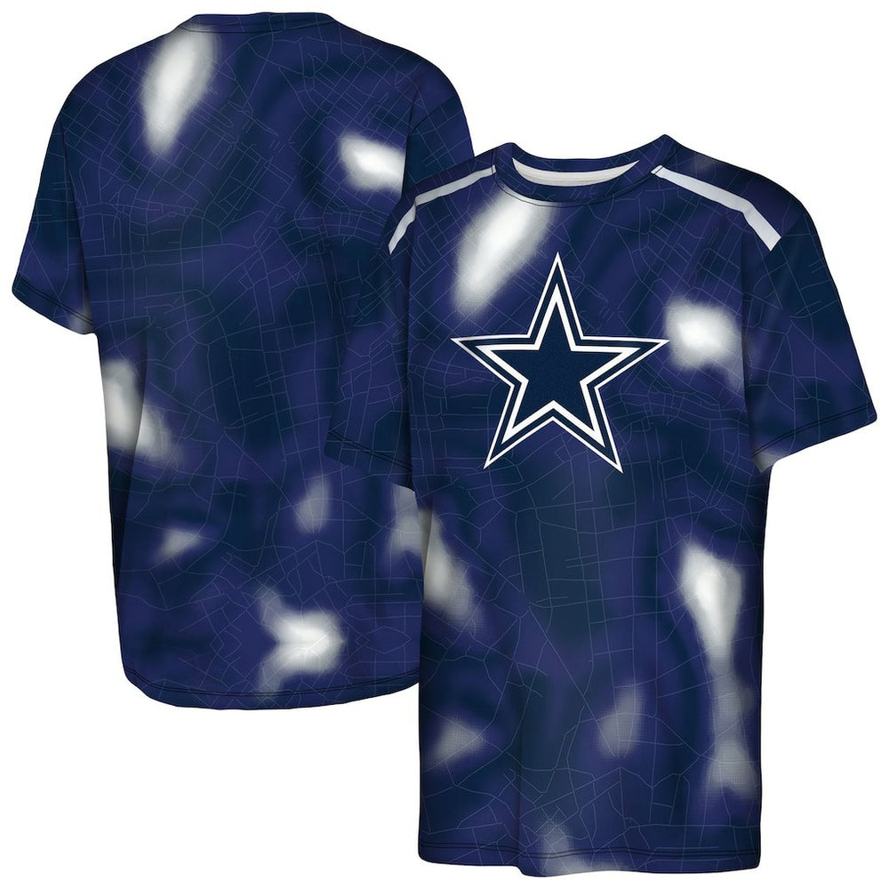 Dallas Cowboys Outerstuff Youth End Zone Dri-Tek T-Shirt Navy - NFL