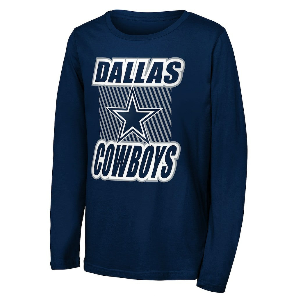 Dallas Cowboys Outerstuff Youth Never Settle Long Sleeve T-Shirt Navy - NFL