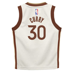 Nike - Stephen Curry Golden State Warriors Preschool 2025/26 City Edition Swingman Jersey - Tan