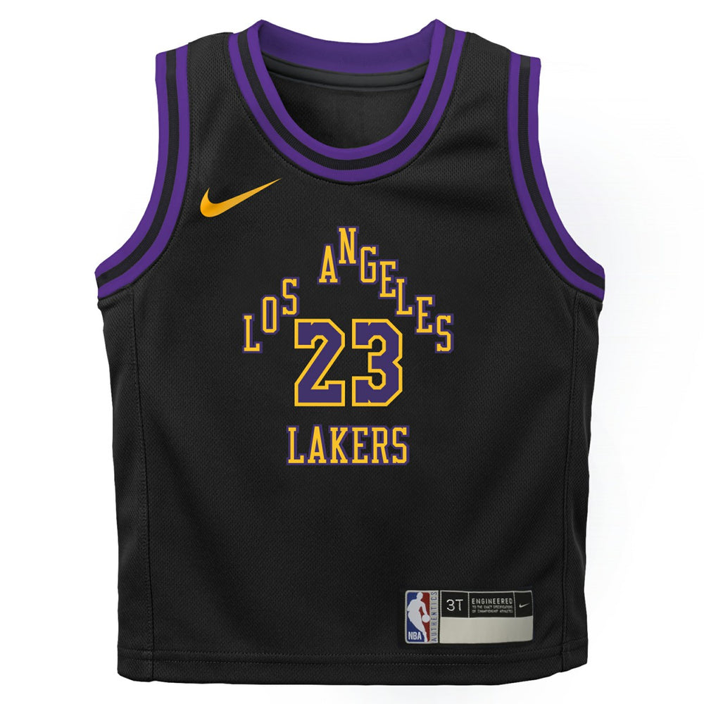 Nike - LeBron James Los Angeles Lakers Preschool 2025/26 City Edition Swingman Jersey - Black