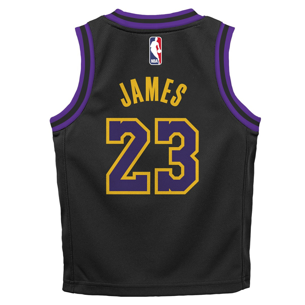 Nike - LeBron James Los Angeles Lakers Preschool 2025/26 City Edition Swingman Jersey - Black