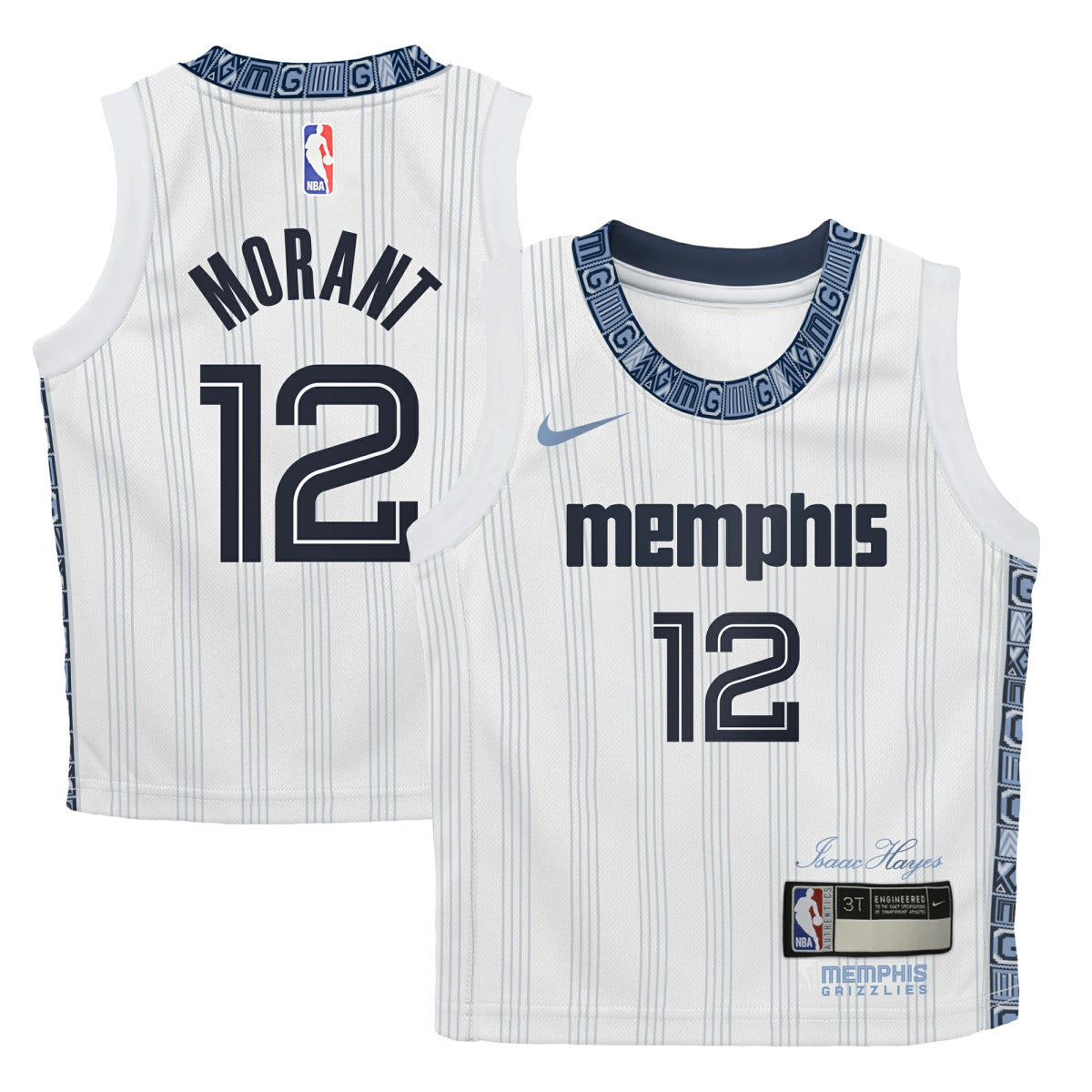 Nike - Ja Morant Memphis Grizzlies Preschool 2025/26 City Edition Swingman Jersey - White