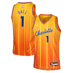 Nike - LaMelo Ball Charlotte Hornets Youth 2025/26 City Edition Swingman Jersey - Orange