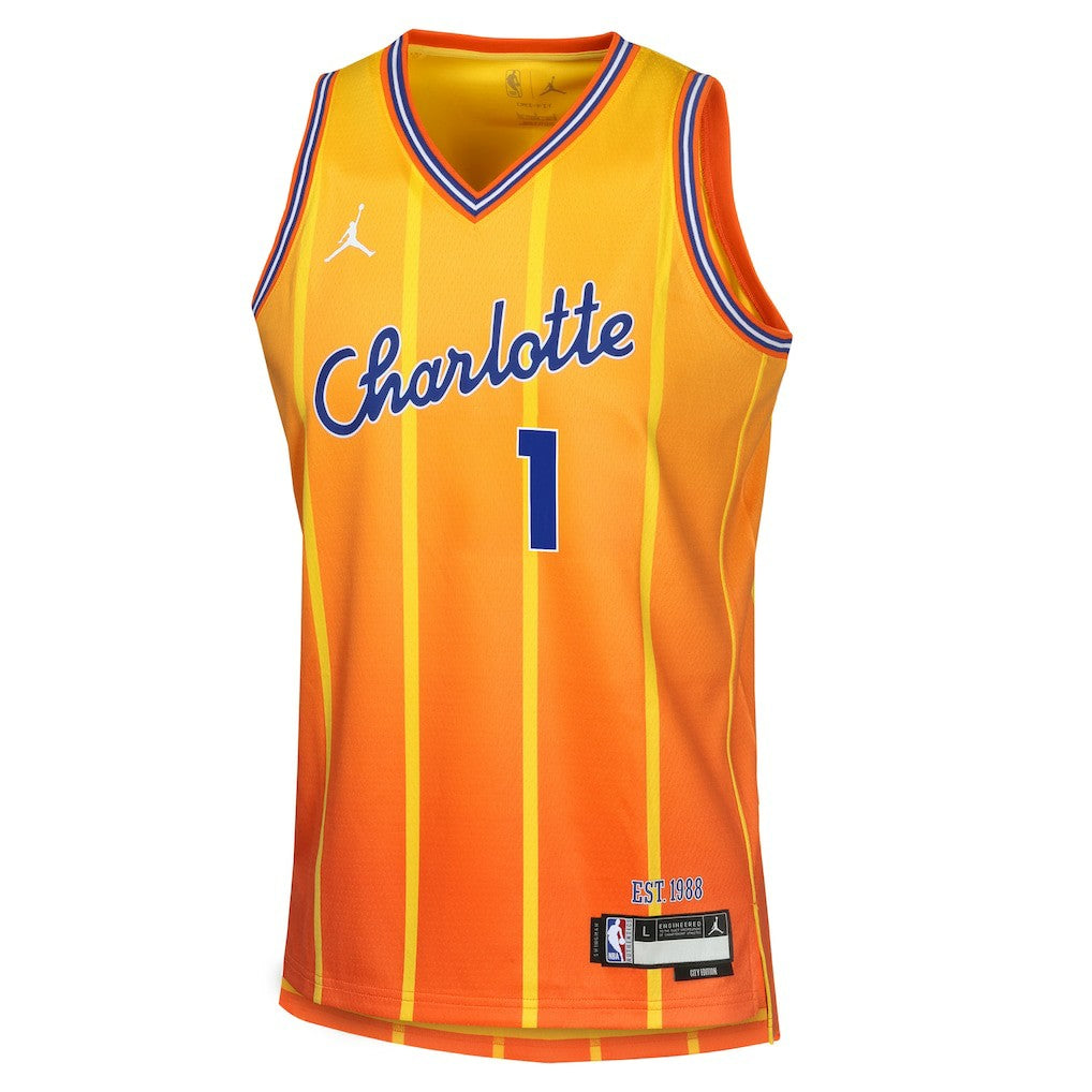 Nike - LaMelo Ball Charlotte Hornets Youth 2025/26 City Edition Swingman Jersey - Orange