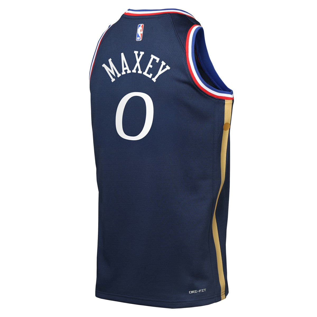 Tyrese Maxey Philadelphia 76ers Youth 2025/26 City Edition Swingman Jersey - Navy | NBA Jerseys