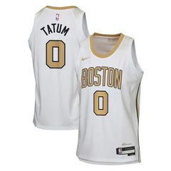 Nike - Jayson Tatum Boston Celtics Youth 2025/26 City Edition Swingman Jersey - White