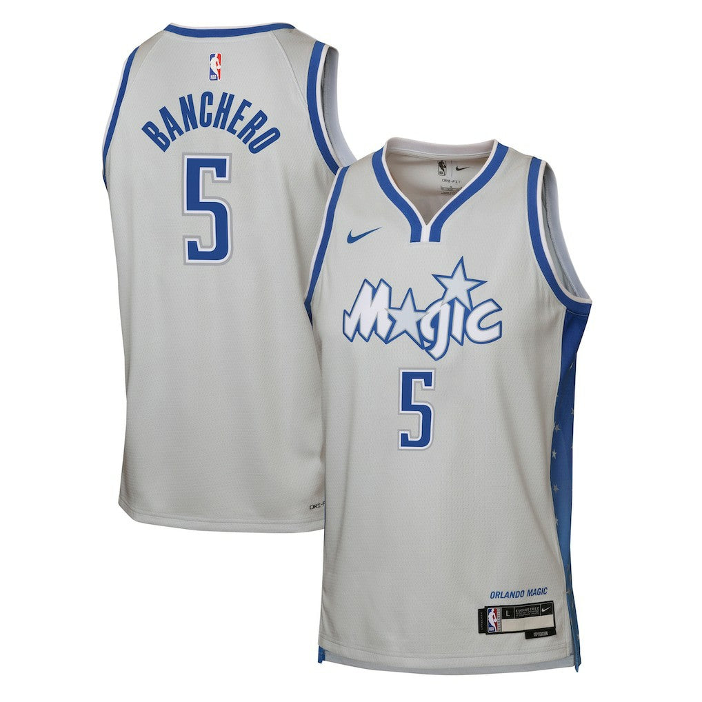 Nike - Paolo Banchero Orlando Magic Youth 2025/26 City Edition Swingman Jersey - Silver