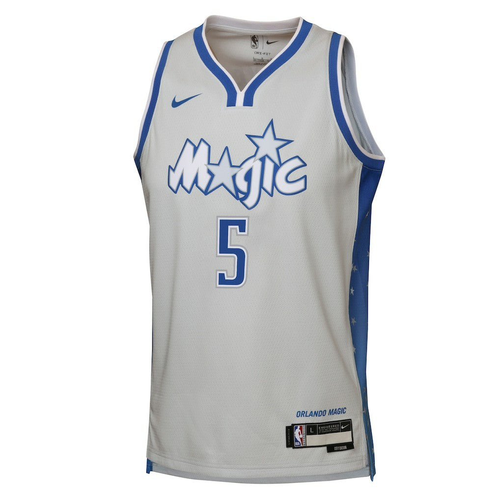 Nike - Paolo Banchero Orlando Magic Youth 2025/26 City Edition Swingman Jersey - Silver