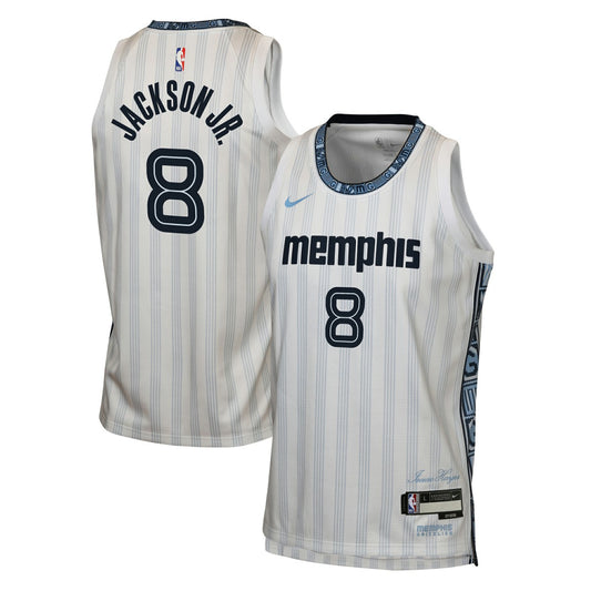 Jaren Jackson Jr. Memphis Grizzlies Youth 2025/26 City Edition Swingman Jersey - White | NBA Jerseys