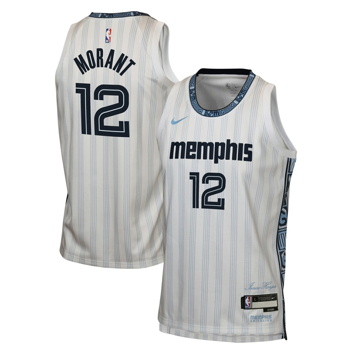 Nike - Ja Morant Memphis Grizzlies Youth 2025/26 City Edition Swingman Jersey - White