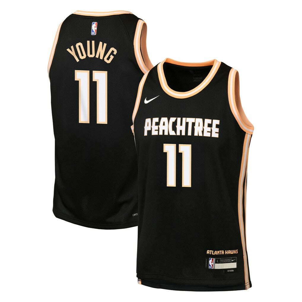 Nike - Trae Young Atlanta Hawks Youth 2025/26 City Edition Swingman Jersey - Black