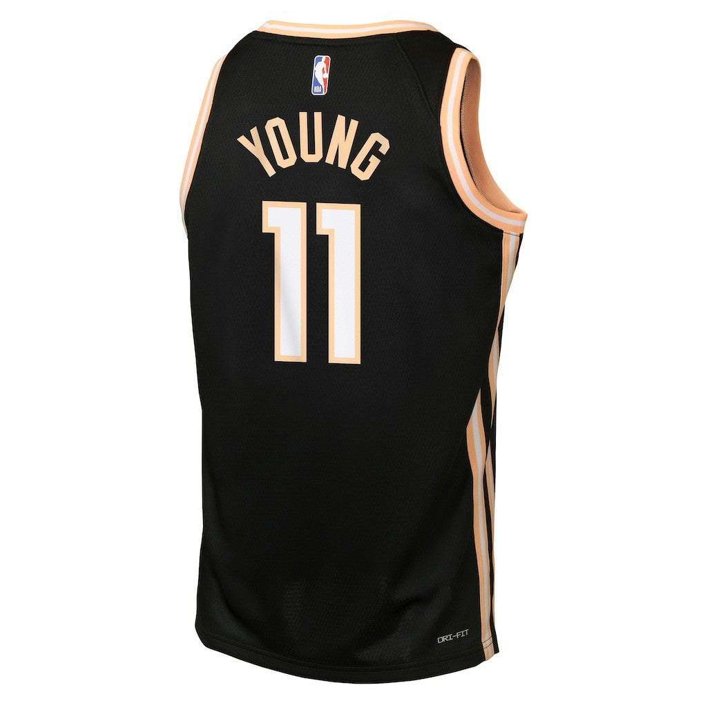 Nike - Trae Young Atlanta Hawks Youth 2025/26 City Edition Swingman Jersey - Black