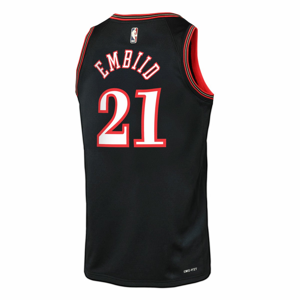 Nike - Joel Embiid Philadelphia 76ers Youth Swingman Jersey - Classic Edition - Black