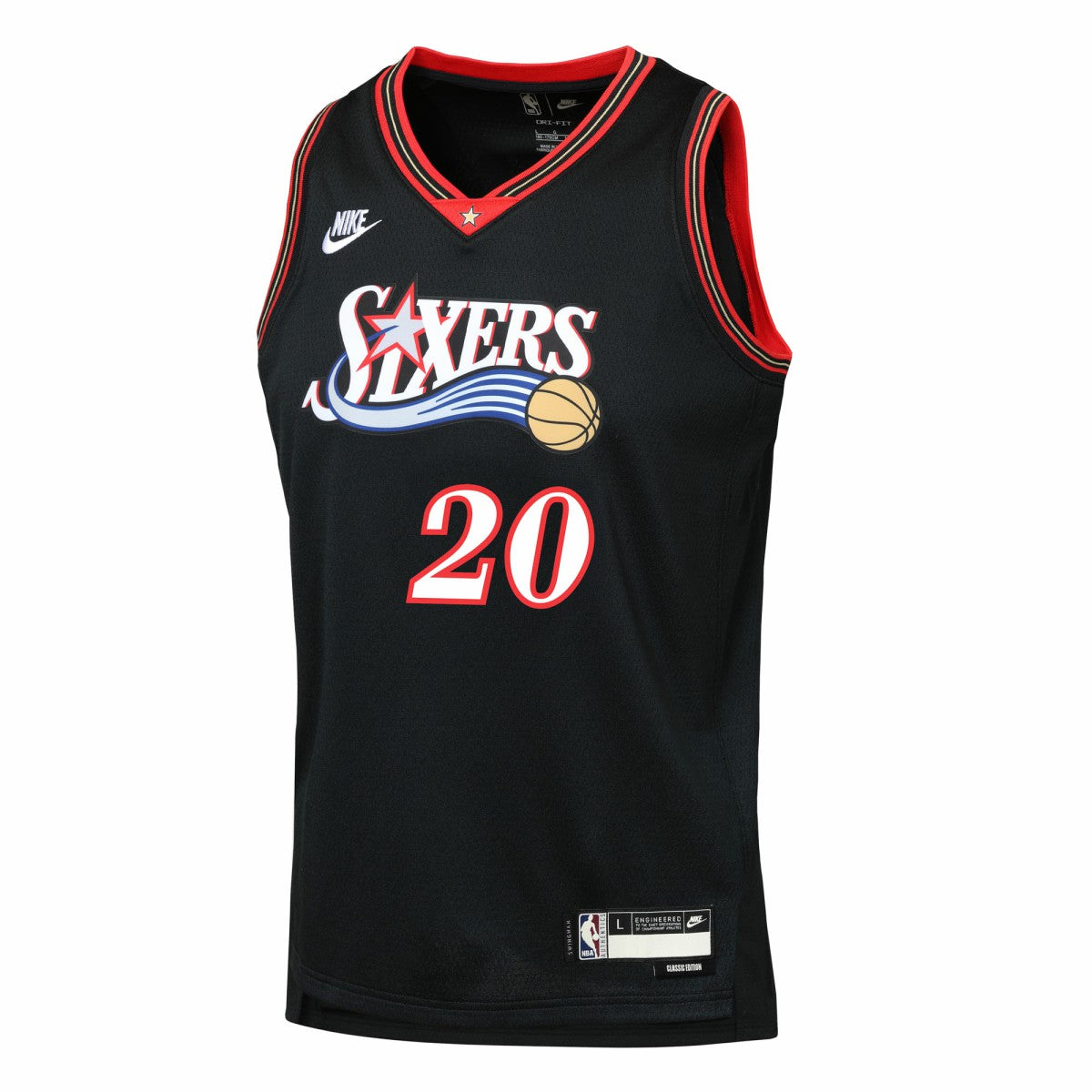 Nike - Jared McCain Philadelphia 76ers Youth Swingman Jersey - Classic Edition - Black