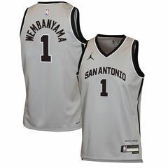 NBA - Victor Wembanyama San Antonio Spurs Jordan Brand Youth Swingman Jersey - Statement Edition - Silver