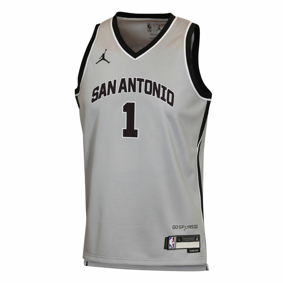 NBA - Victor Wembanyama San Antonio Spurs Jordan Brand Youth Swingman Jersey - Statement Edition - Silver
