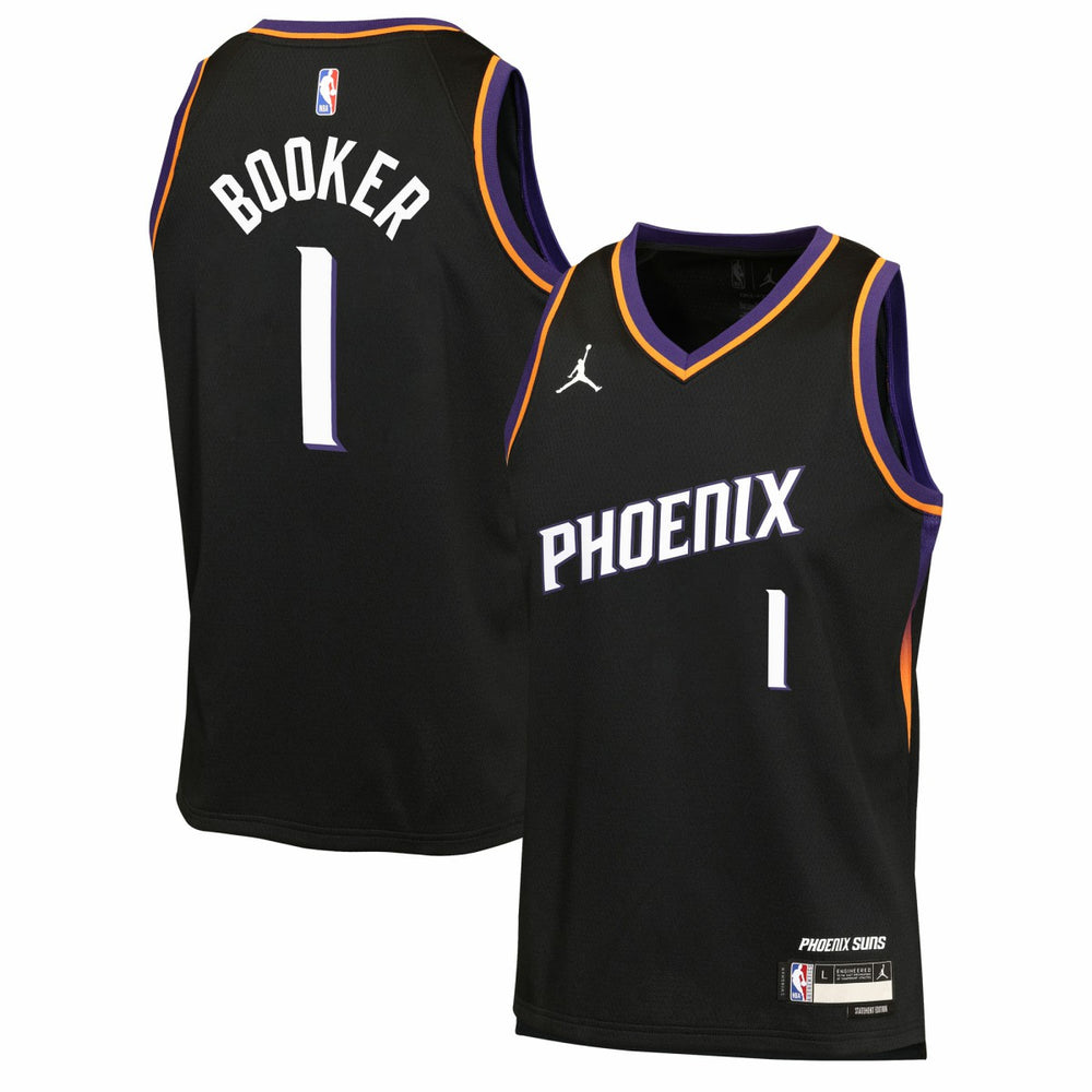 NBA - Devin Booker Phoenix Suns Jordan Brand Youth Swingman Jersey - Statement Edition - Black