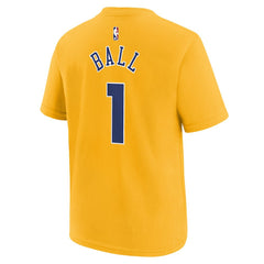 Nike - LaMelo Ball Charlotte Hornets Youth 2025/26 City Edition Name & Number T-Shirt - Yellow