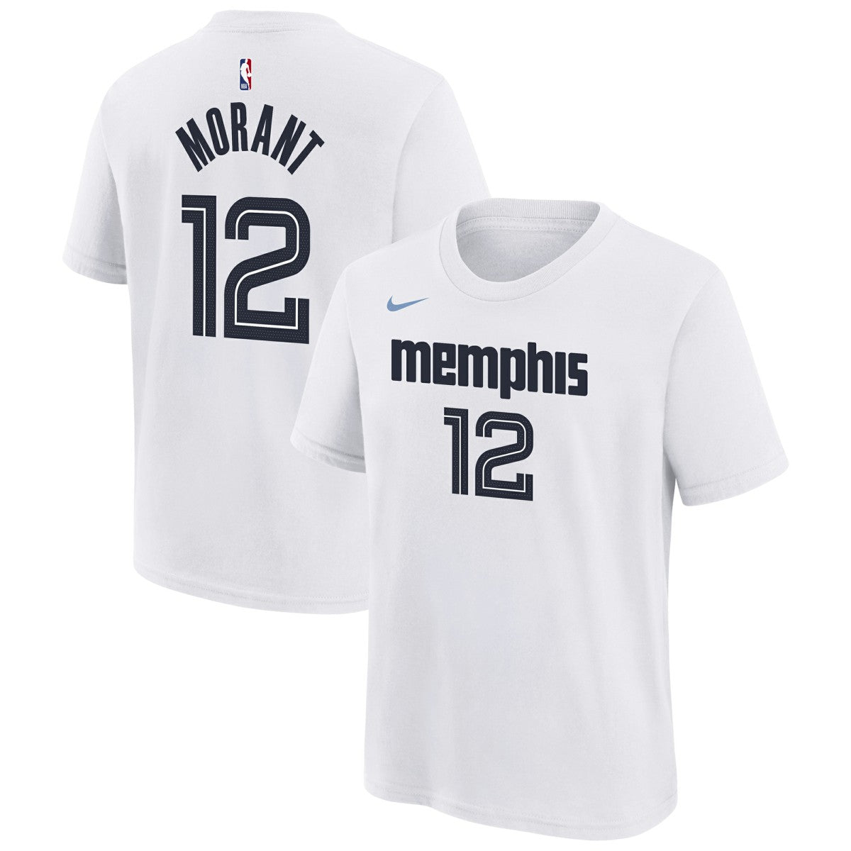 Nike - Ja Morant Memphis Grizzlies Youth 2025/26 City Edition Name & Number T-Shirt - White
