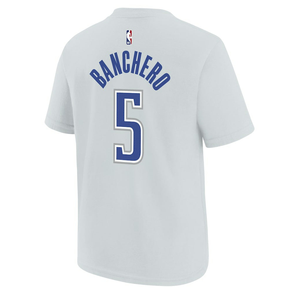 Nike - Paolo Banchero Orlando Magic Youth 2025/26 City Edition Name & Number T-Shirt - Silver