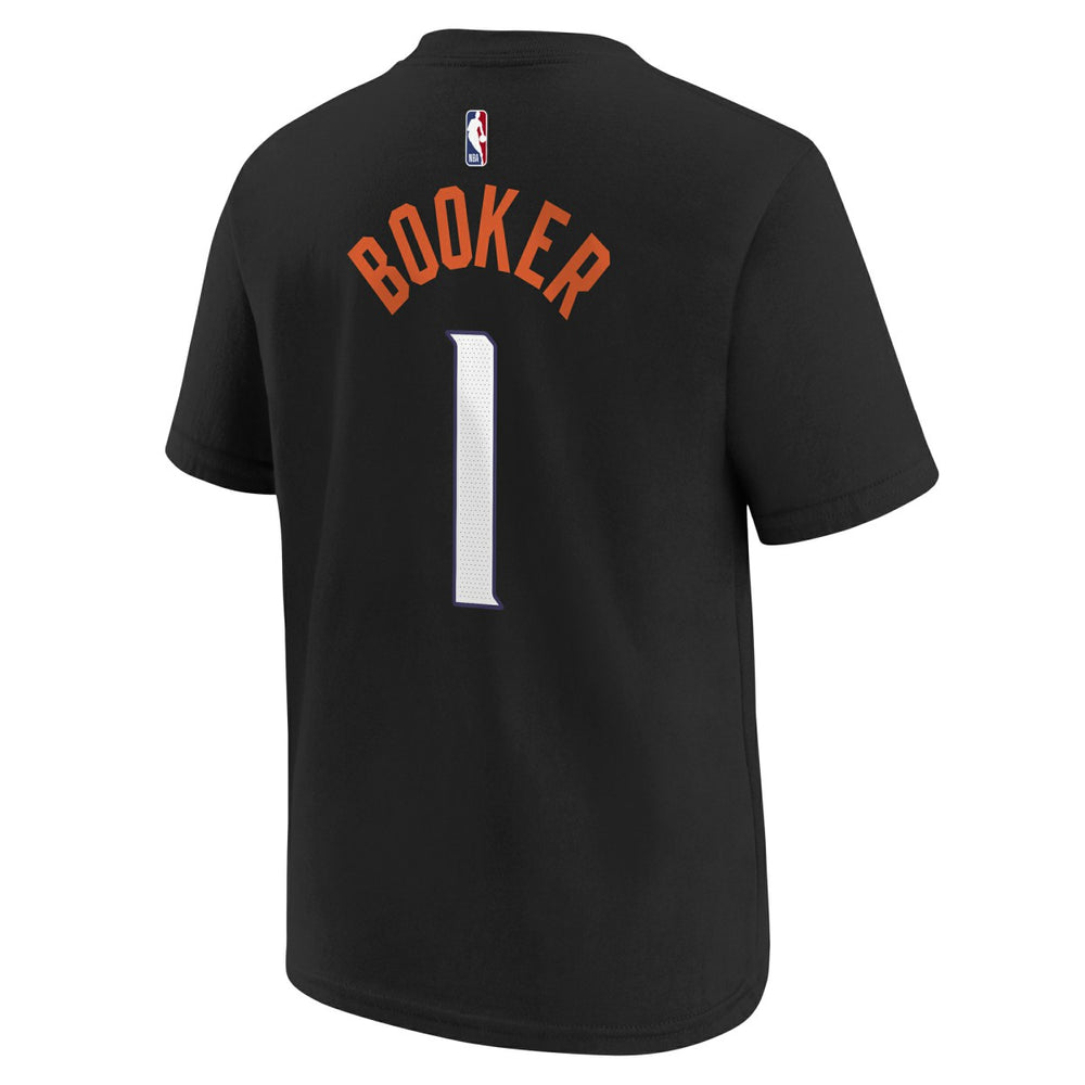 Nike - Devin Booker Phoenix Suns Youth 2025/26 City Edition Name & Number T-Shirt - Black