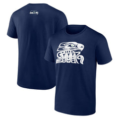 Seattle Seahawks Muckleshoot Tribe T-Shirt College Navy - NFL